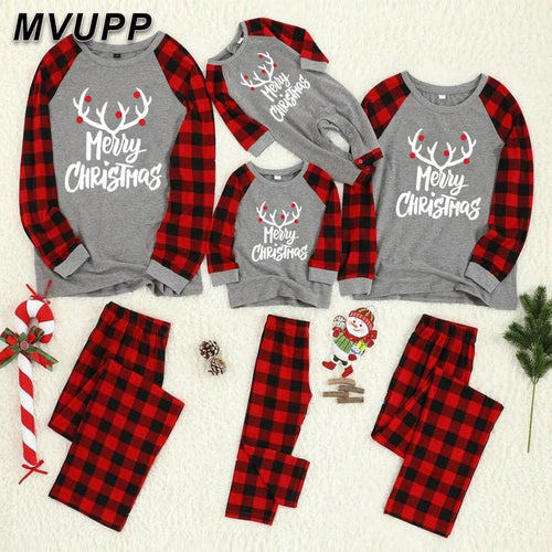 christmas family pajamas set mother daughter father son romper sleepwear dad mom and me matching outfits mommy baby clothes look